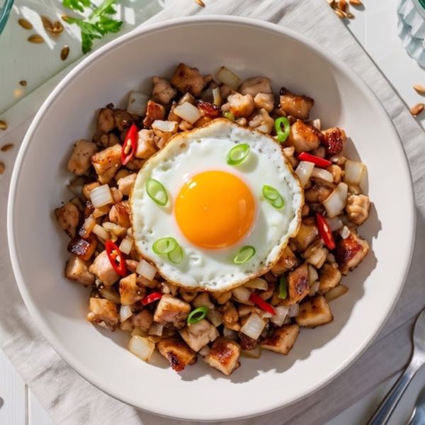 Authentic Chicken Sisig with Rice